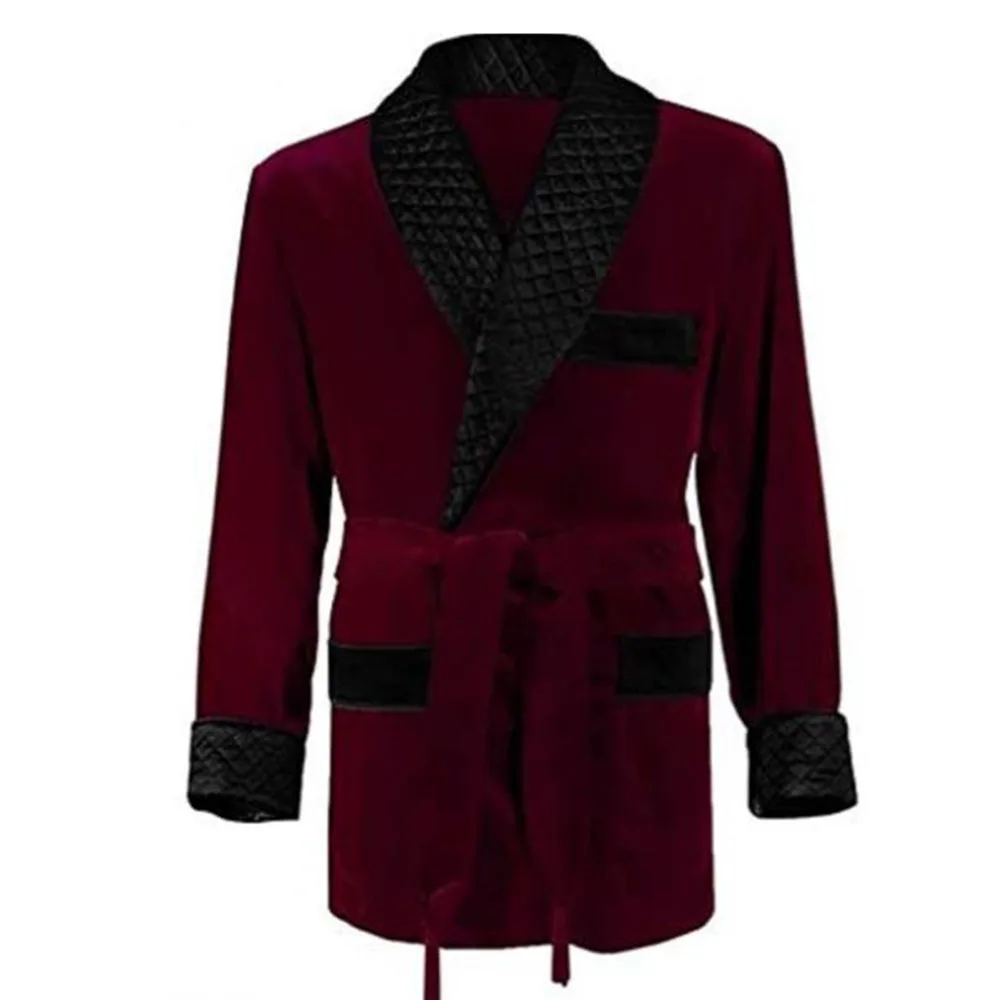 Mens Suit Velvet Smoking Jackets Shawl Lapel Formal Tuxedos Loose Vintage Retro Dinner Party Prom Suit Blazer 1 Jacket