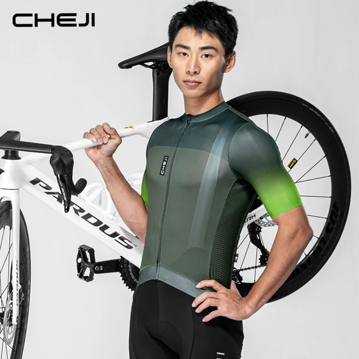 CHEJI-Calças justas masculinas de ciclismo, jersey de secagem rápida, calças de verão, equipamentos esportivos