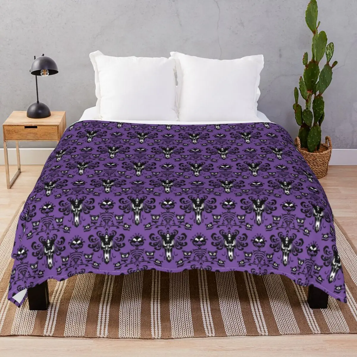 Haunted Mansion Wallpaper Blankets Flannel Spring/Autumn Multi-function Throw Blanket for Bed Home Couch Travel Cinema | Дом и сад