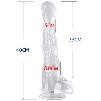 Strong Suction Cup Transparent Huge Realistic Horse Dildo for Woman Big Penis Female Masturbators Adult Sex Goods Sexy Toys Shop 6