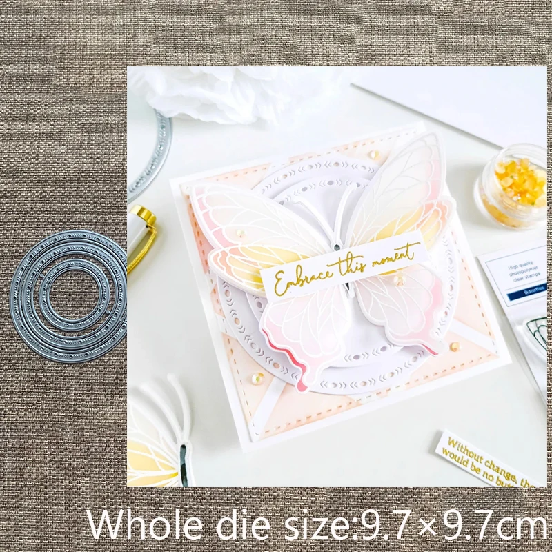 

Металлические Вырубные штампы XLDesign, форма для фольклорного края, круглые украшения, для скрапбукинга, альбома, бумаги, карточек, тиснения, вырубки