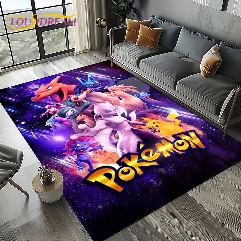 27 スタイル漫画ポケモンかわいいピカチュウ 3D カーペットラグ