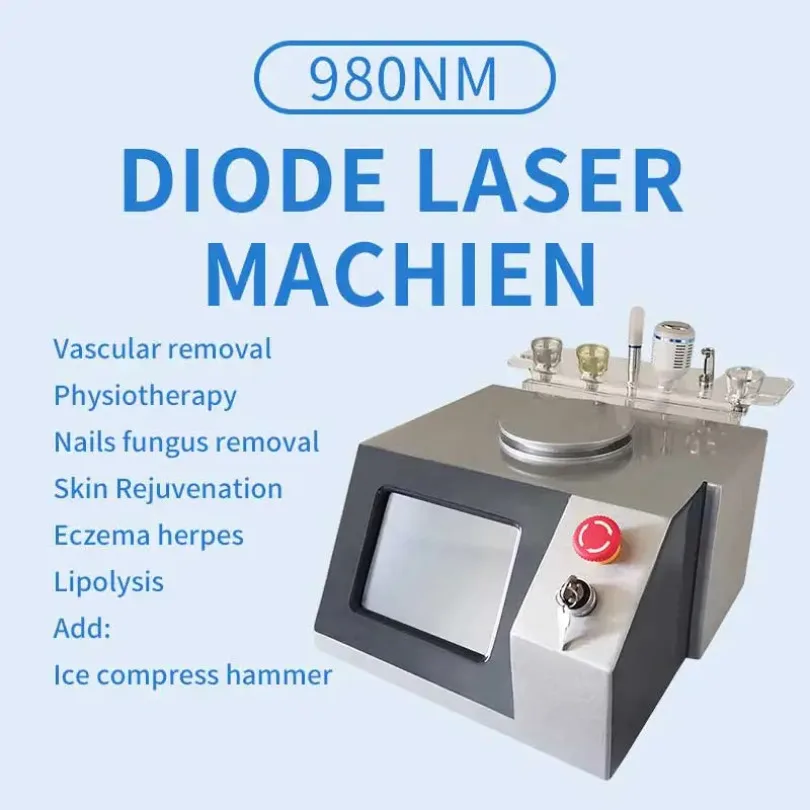 

6 In 1 980Nm Laser Spider Veins Removal 980Nm Vascular Varicose Vein Treament Relieve Red Blood Vessels Beauty Equipment