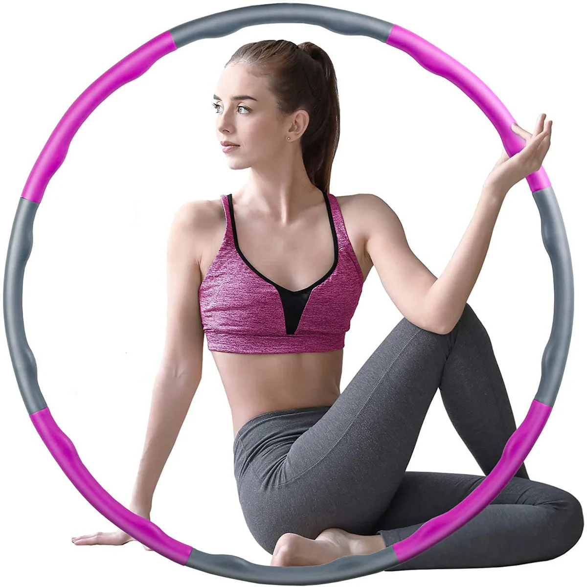 Gym Workout Stainless Steel Hula Ring Hoop High Quality Metal Pipe Hula Ring Sports Fitness Accessories for Women