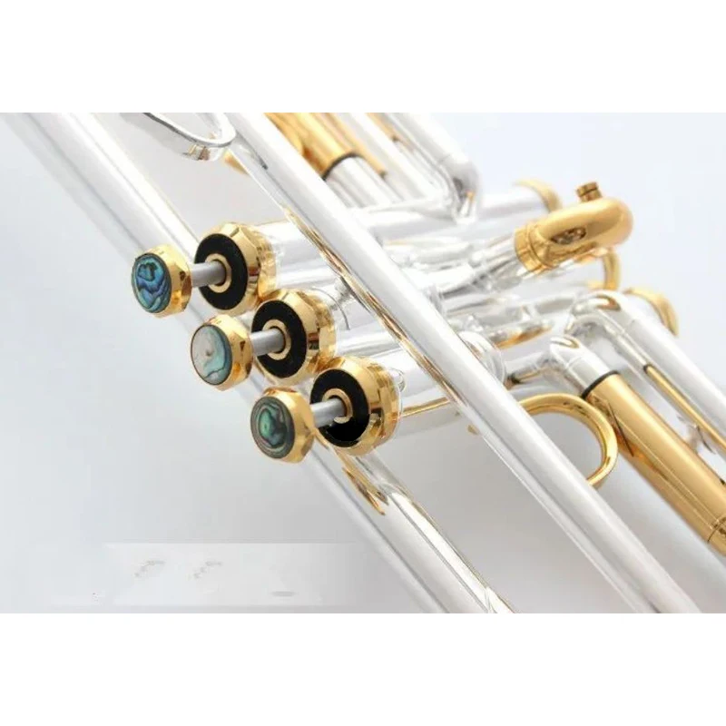 quality Quality LT180S 72 Bb Trumpet B Flat Brass Silver Plated Professional Trumpet Musical Instruments with Leather Case