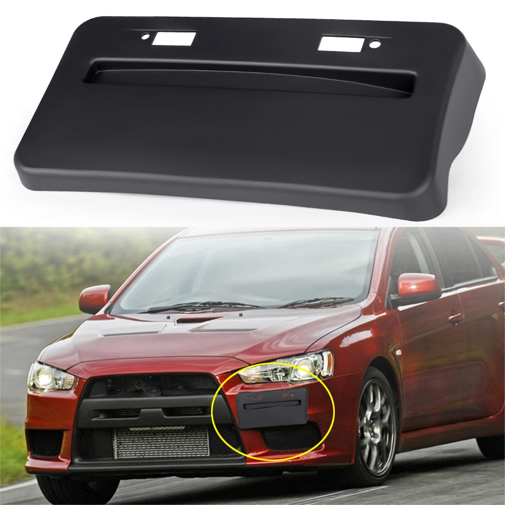 

Car License Plate Frame Relocator Base For Mitsubishi Lancer GTS EVO X 2008 - 2018 Black Front Bumper Install Accessories