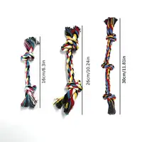 Dog Toys Knot Rope Chew for Small Medium Large Dogs Durable Braided Pets Interactive Funny Teeth Cleaning Supplies 1pc 2