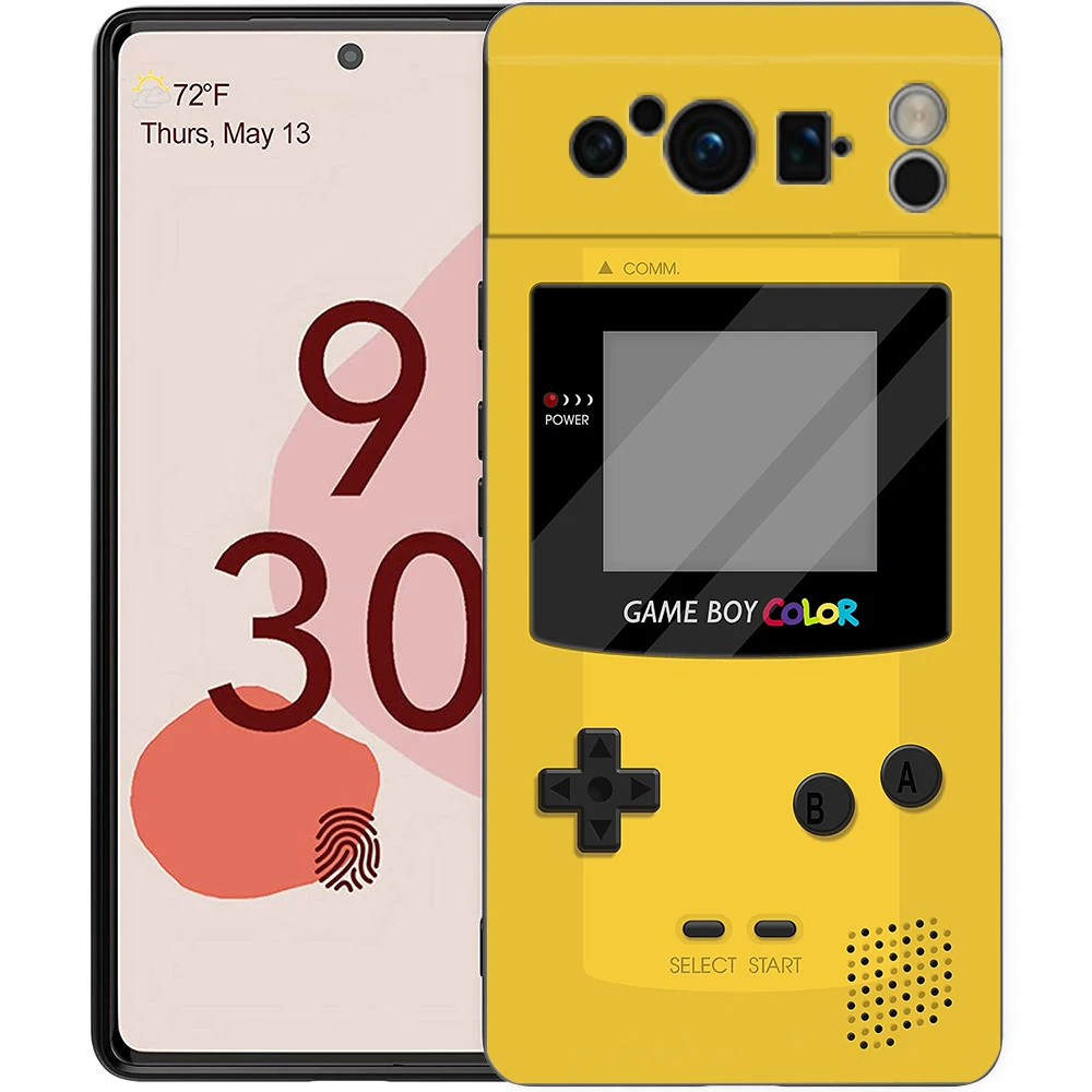 Retro Gameboy-Inspired Shockproof Black Silicone Phone Case