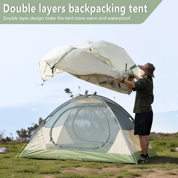 BISINNA Ultralight Outdoor Camping Tent 2 Person Double Layer Waterproof Portable Easy to Set up Tent for Hiking Travelli 5