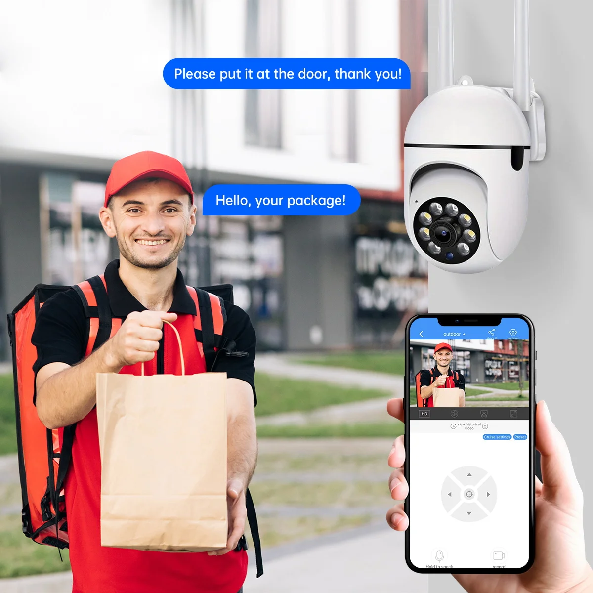 3MP PTZ IP Camera Color Night Auto Tracking CCTV IP WiFi Camera Security Camera Home Surveillance Camera Baby Monitor