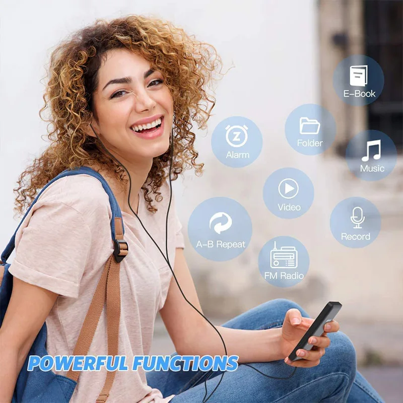 Rechargeable MP3 Player with Bluetooth and Color Screen
