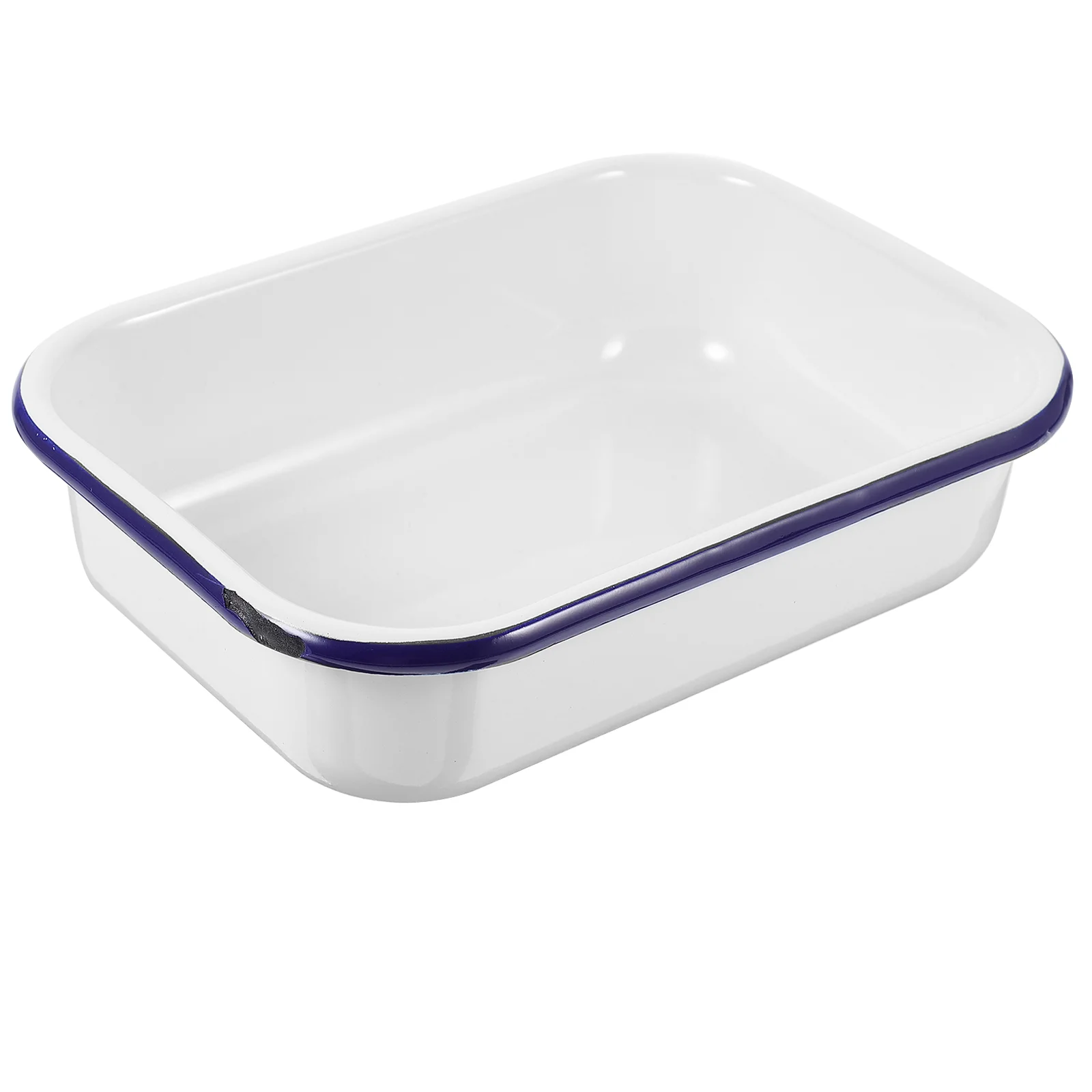 

Enamel Baking Pan Enamelware Roasting Pan Oblong Cake Pan Enameled Steel Baking Dish Lasagna Pan Rectangular Serving Tray