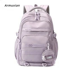 2024 Fashion middle school bags for girls high school simple backpack teenage girls lightweight backpack large capacity book bag
