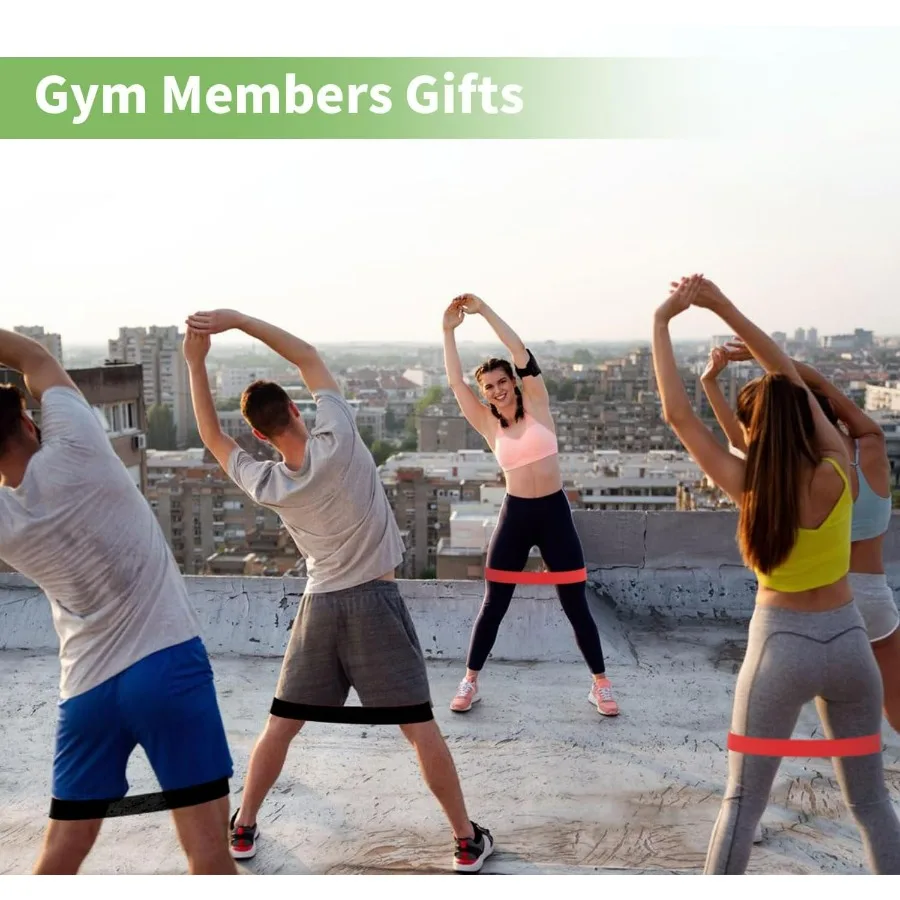 100 PCS Bulk Resistance Bands, Loop Exercise Bands Set for Gym Members Sports Class Students Gift, 5 Pieces Each Set with Storag