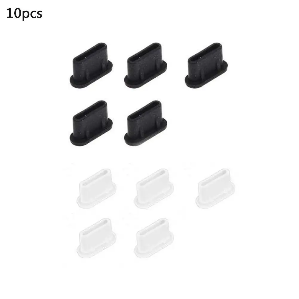 10 Stuks Type-C Stofplug Usb Oplaadpoort Beschermer Siliconen Anti-Stof Plug Cover Dop Voor Samsung Huawei Xiaomi Telefoon Stofplug