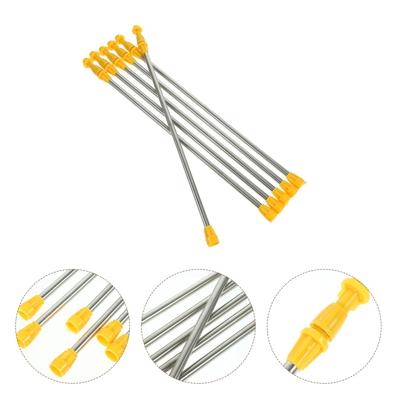 

6 Pcs Sprayer Accessories Stainless Steel Boom Retractable Pole Plant Rod Telescopic Hose Wand Long Plastic Telescoping