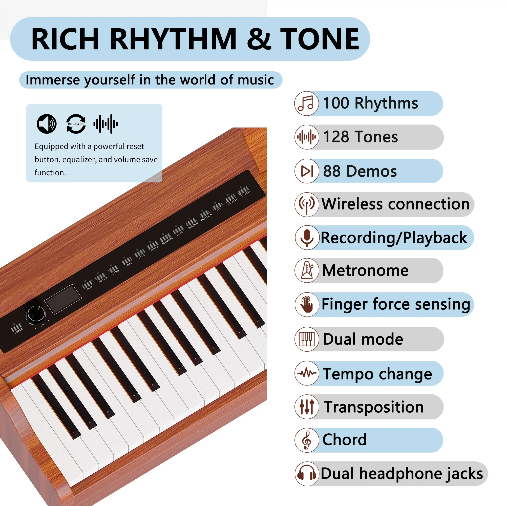 music keyboard piano keyboard digital piano 88 keys acoustic electrical
