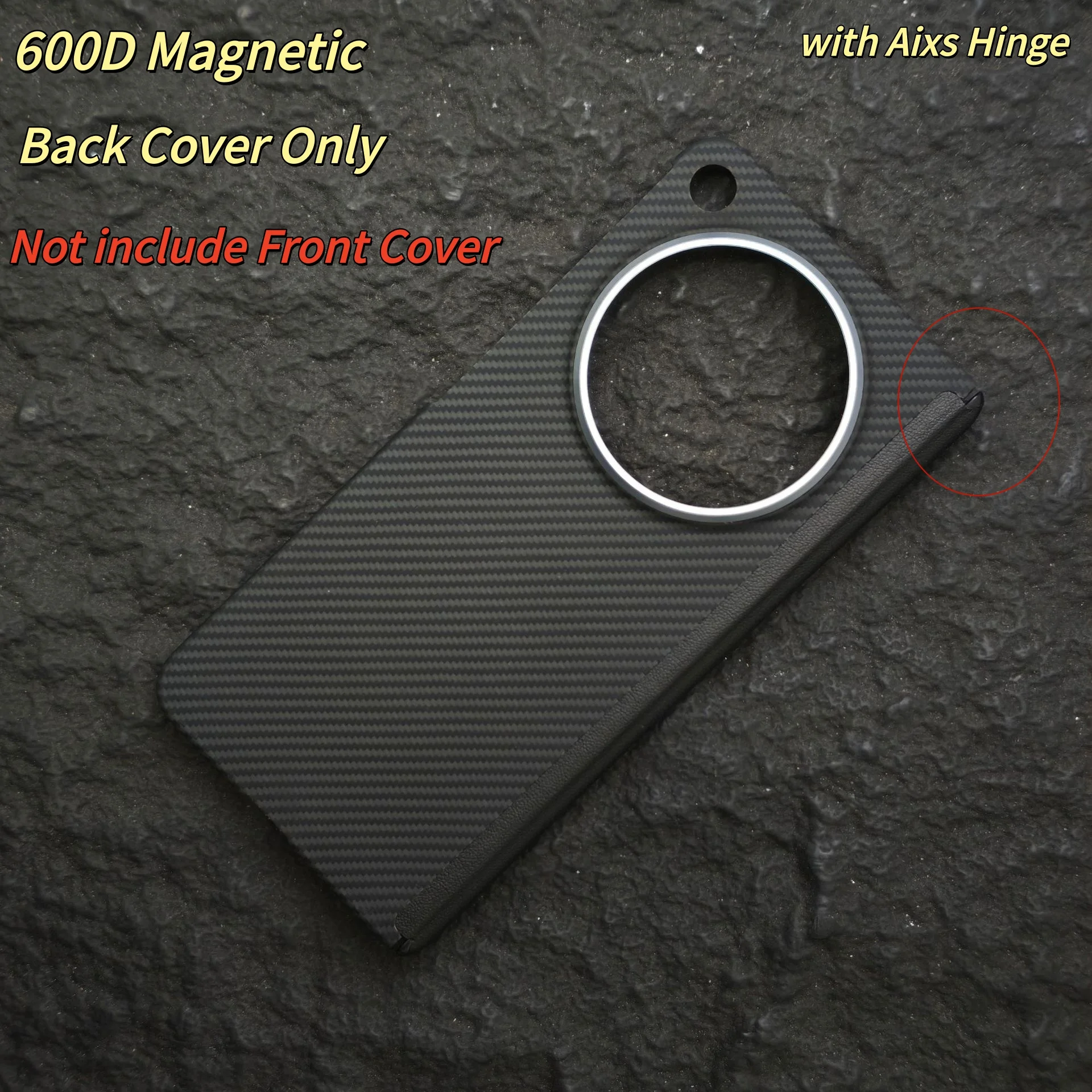 Magnetic Ultra Slim Aramid Carbon Fiber Case with Masafe