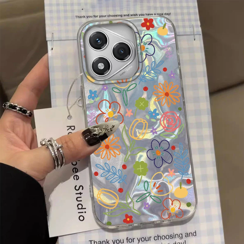 Summer Colorful Flower & Butterfly Girl Phone Case