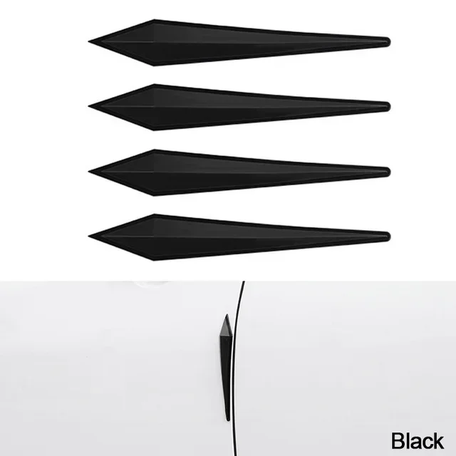 Set of 4 Car Door and Mirror Edge Guard Anti-Scratch Protection Strips