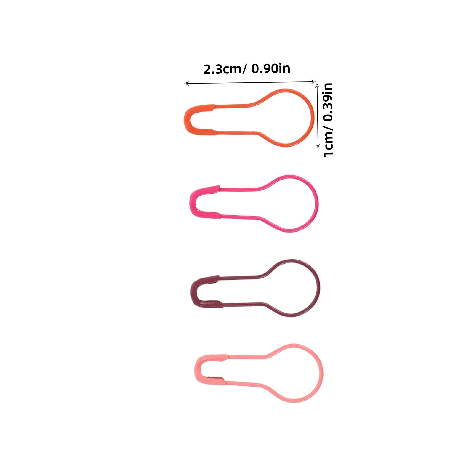 500개 다채로운 조롱박 모양 금속 안전핀 작은 잠금식 스티치 마커 DIY 공예 바느질 뜨개질 크로셰 안전핀