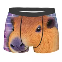 Meme Techno Man's Boxer Briefs Underpants Capybara Highly Breathable Top Quality Gift Idea 1