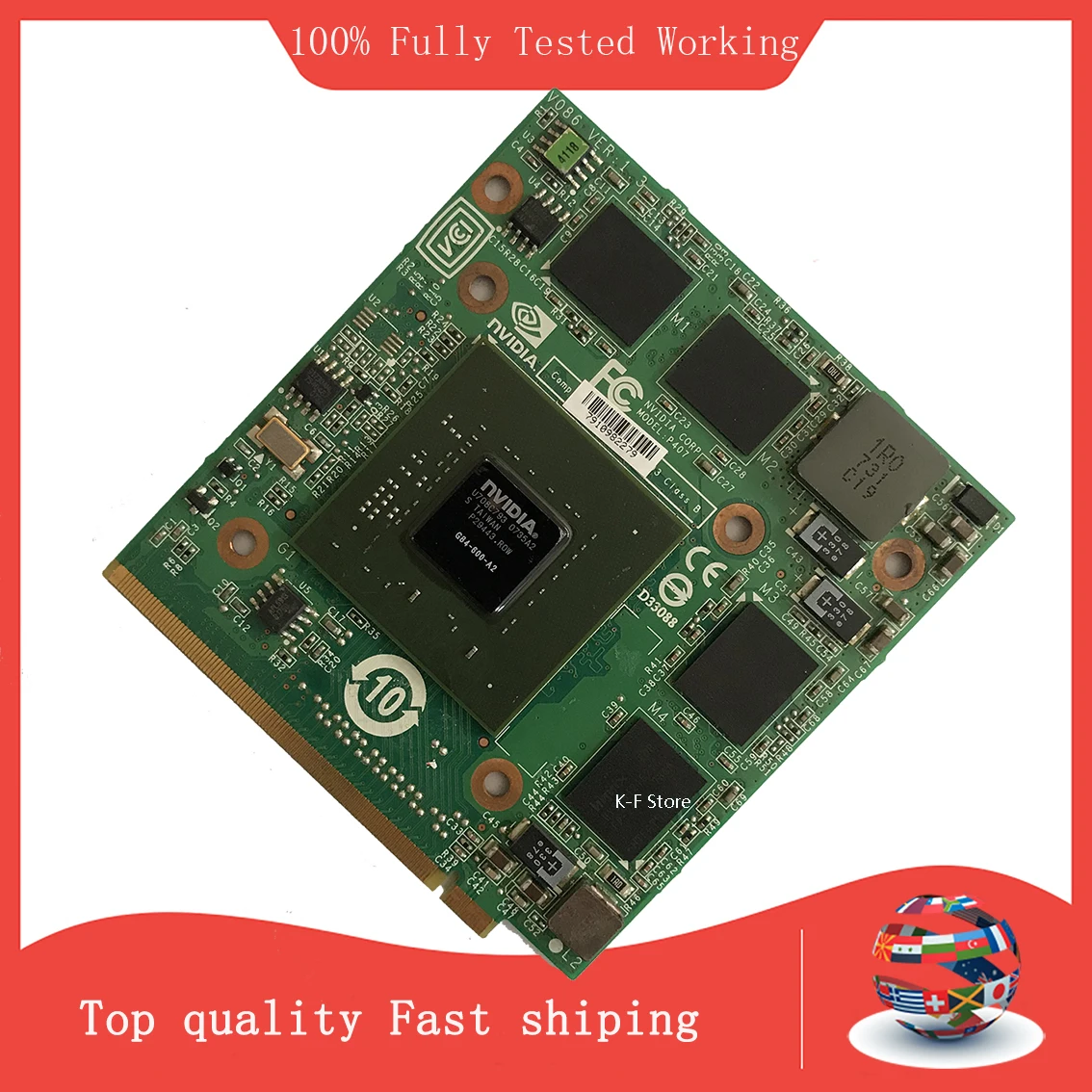 Placa de Vídeo Gráfica para Acer 8600m gt 8600mgt Mxm ii Ddr2 512mb G84600-a2 5920g 5520g 7720g 4720g 7250g 6920g 8920g 9920g - Imagem 3