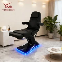 Noir électrique 3 moteur esthétique inclinable examen tatouage chaise Spa Table de Massage cosmétique visage beauté lit 1