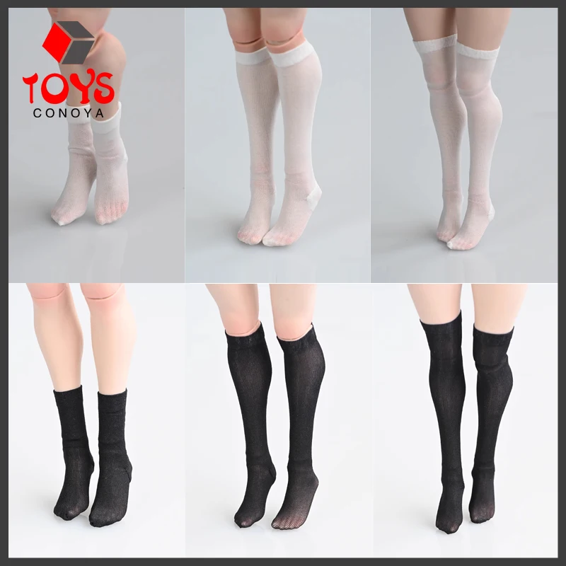 1/6 skala Weibliche Halbtransparente Strümpfe Kurze Socken Lange Strümpfe Kleidung Modell Fit 12'' Weibliche Soldat Action Figur Körper