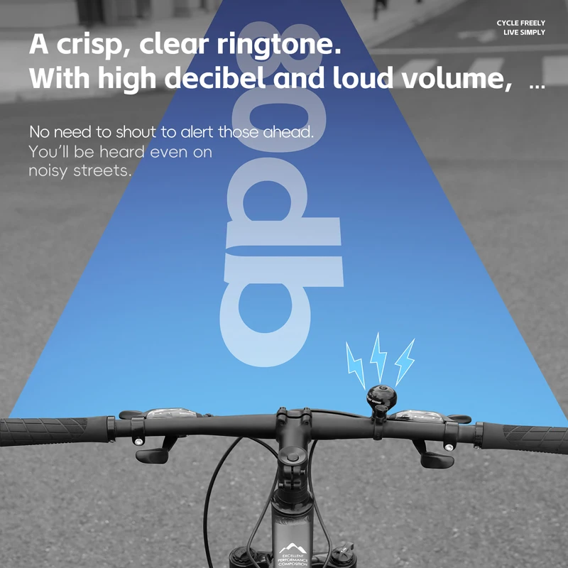 WEST BIKING Bicycle Thumb Bell Lightweight Aluminum Alloy Waterproof Cycling Bell MTB Road Bike Horn Safety Warning Alarm Bells