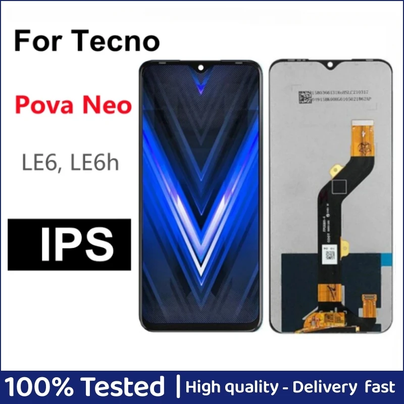 

6.8"For Tecno Pova Neo LCD Display with Touch Screen Digitizer Replacement For Tecno LE6 LE6h LCD