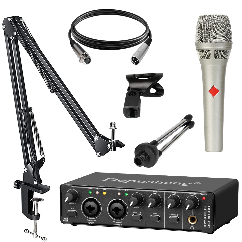 بطاقة صوت DEPUSHENG MD22 واجهة تسجيل احترافية