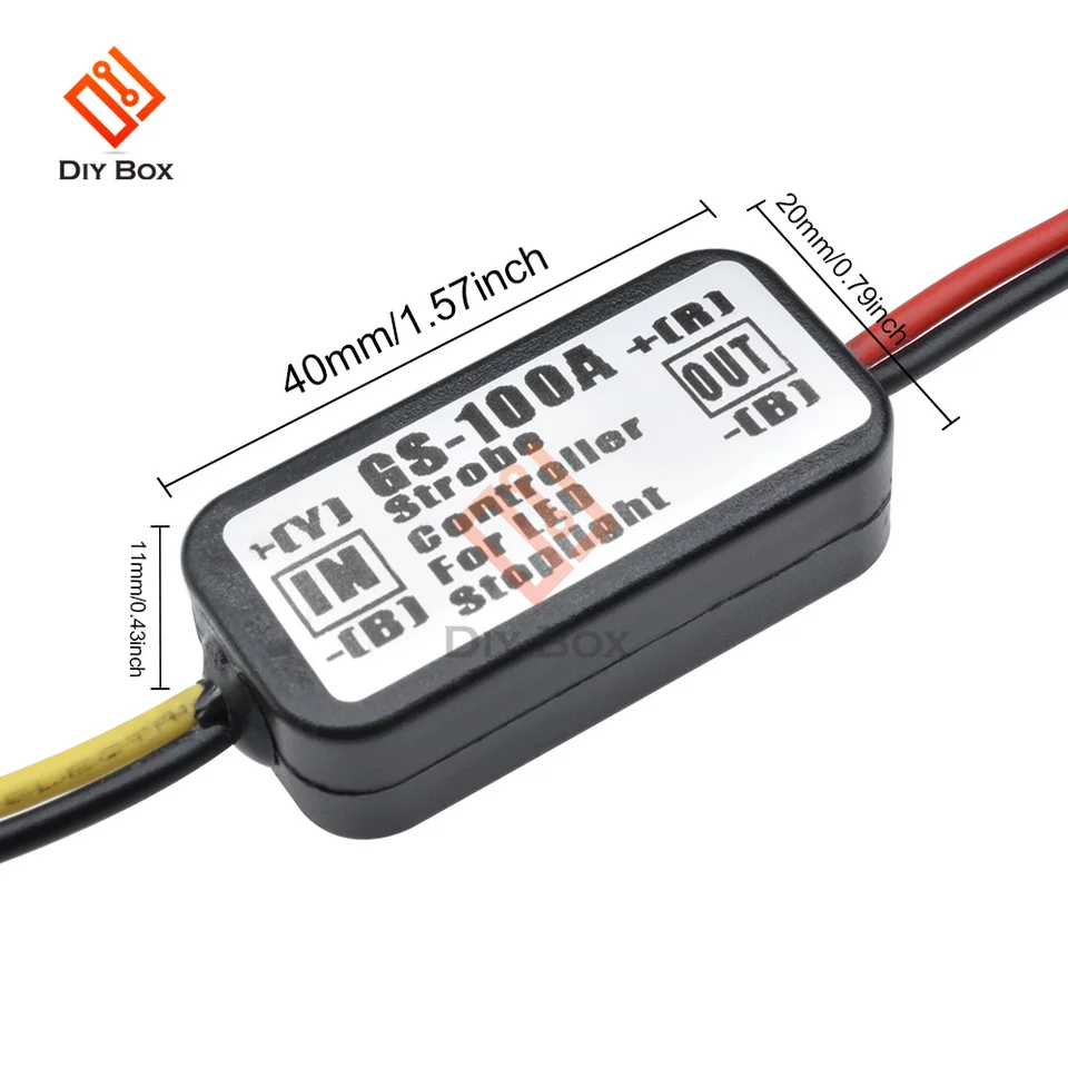 Tonewan GS-100A 12--24V Flash Strobe Controller Flasher for LED Flashing Back Re