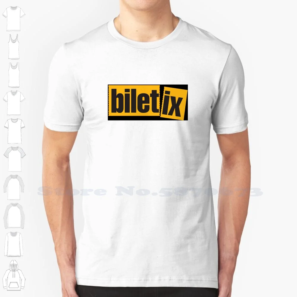 

Повседневная футболка Biletix, высококачественные футболки из 100% хлопка с графическим рисунком