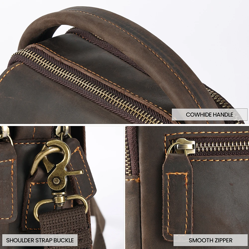 The Aldrich  Men's Leather Crossbody Bag – The Real Leather Company