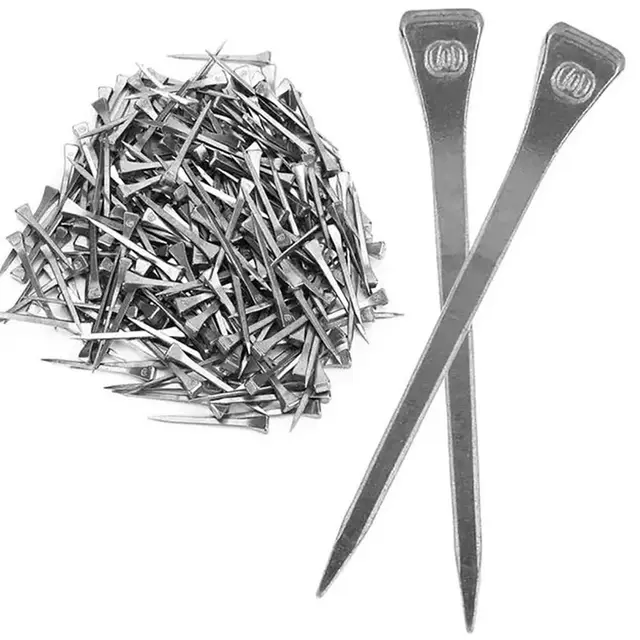 100Pcs New E2/E3/E4/E5/E6/E7/E8 Horseshoe Nails Steel Harness Repair Horse Shoe Nails Hoof Nails Horse Equipment Riding Supplies 2