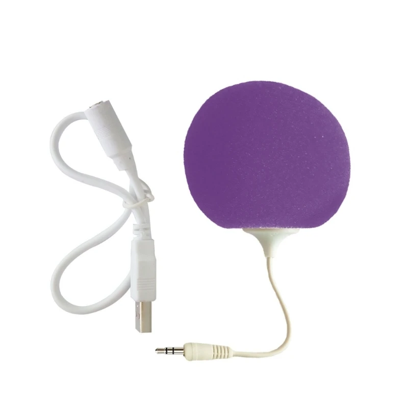 Lightweight Speaker Sponge Ball Speaker 3.5mm for Household Gift N0HC