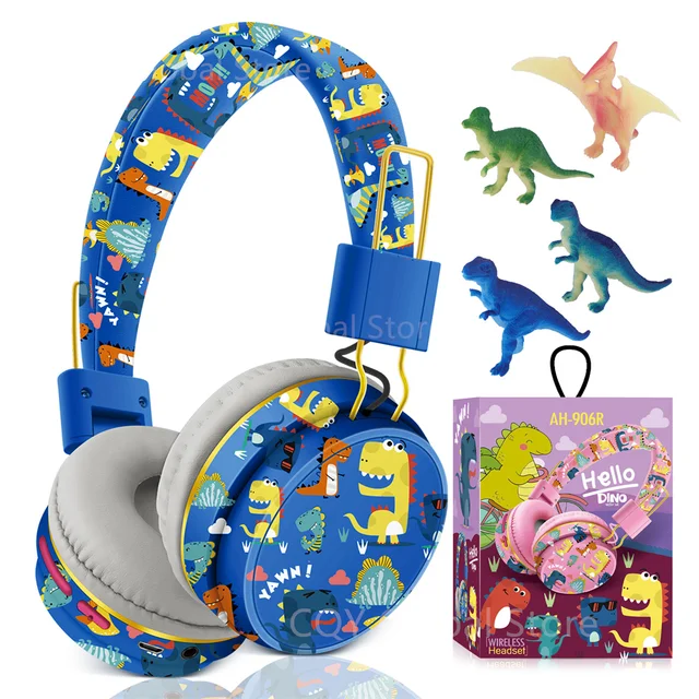 Cartoon Dinosaurus Headset Bluetooth Draadloze Hoofdtelefoon Voor Kinderen Jongens Mooie Draadloze Voor | - AliExpress