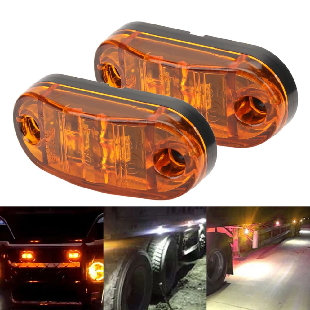 2pcs led light 12v 24v Side indicator lights for truck led lights truck