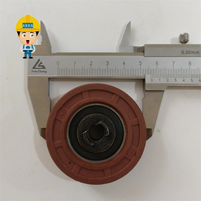 SEES 56*16 mm Bearing 6202 Elevator Door Hanging Rope Roller For Selcom