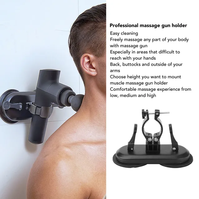Massage Gun Holder Massage Gun Mount Wall Suction Cup Holder Hands for Neck Waist Back Self Massage Massage Gun Wall Mount