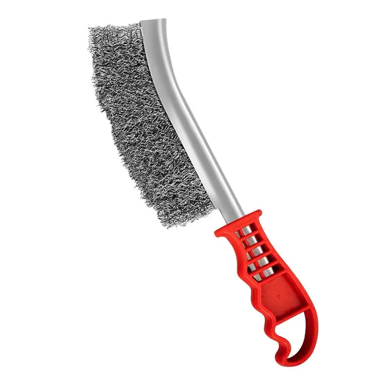 

1pc Wire Brush Brass Plated Steel Wire Stainless Steel Wire Brush Grill Cleaner BBQ Grill Steel Brush Scrubber Cleaning Tools