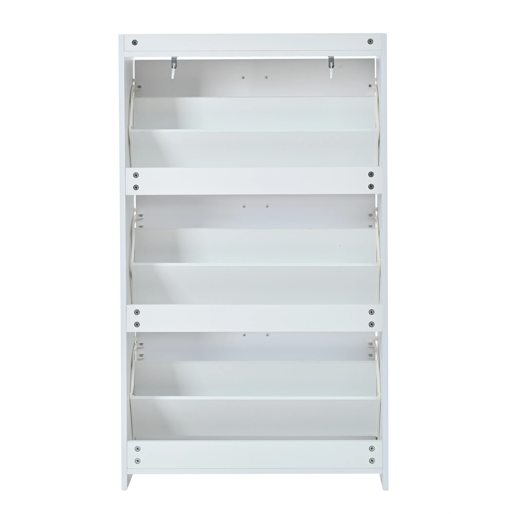 70*30*120cm Schuhschrank mit 3 unteren Klapptüren, Flurschuhschrank mit 6 Schuhfächern, Sideboard – Detail 16
