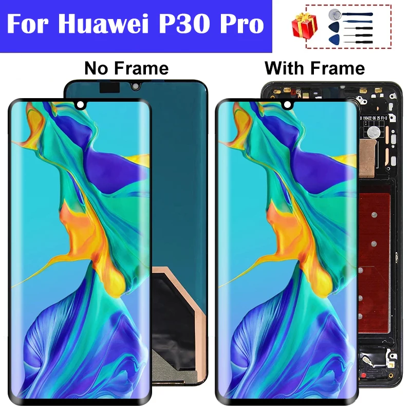 

Top 6.47" Super Amoled For Huawei P30 Pro LCD Display With Touch Screen Digitizer For Huawei VOG-L29 VOG-L09 VOG-L04 LCD