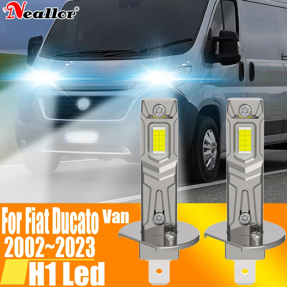 2X H1 Led Light Canbus Bulb Car Headlight High Power Auto Fog Diode Moto Driving Running Lamp 12V 55W Per Fiat Ducato 2002 ~ 2023