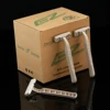 EZ Eco-friendly Disposable Razors Wheat Straw Twin Sweden Stainless Steel Blade highly-biodegradable Recyclable 3