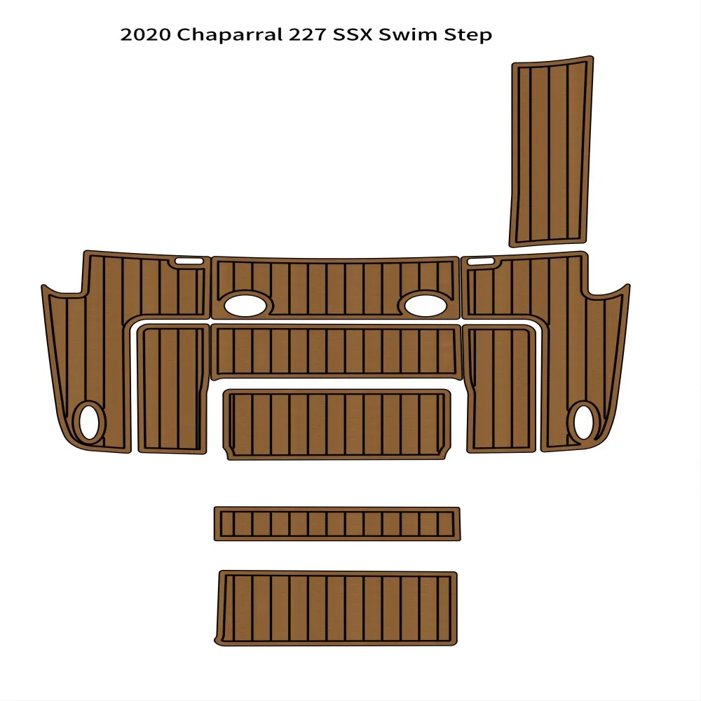 2020 Chaparral 227 SSX Swim Step Platform Boat EVA Foam Teak Deck Floor Pad Mat 1989 baja sport 280 swim platform step mat boat eva foam teak deck flooring pad