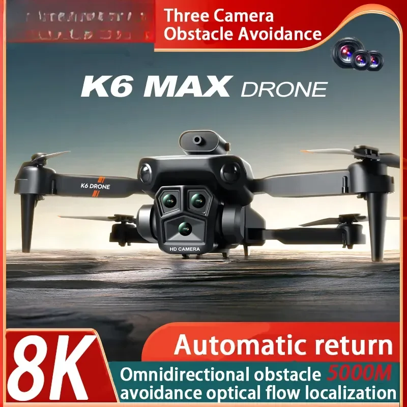 

K6 Max Drone GPS Photography Aircraft 4K Professional Aerial 8K Three-Camera HD HDR One-Key Return Obstacle Avoidance Drone