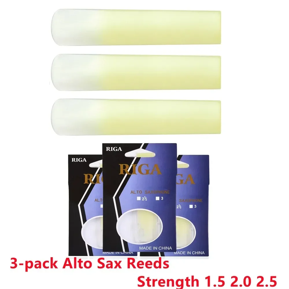 Resin Reeds Alto Sax Reeds Resin Synthesis 3-pack 3pcs Strength 1.5 2.5 Moisture Resistance High Quality Portable