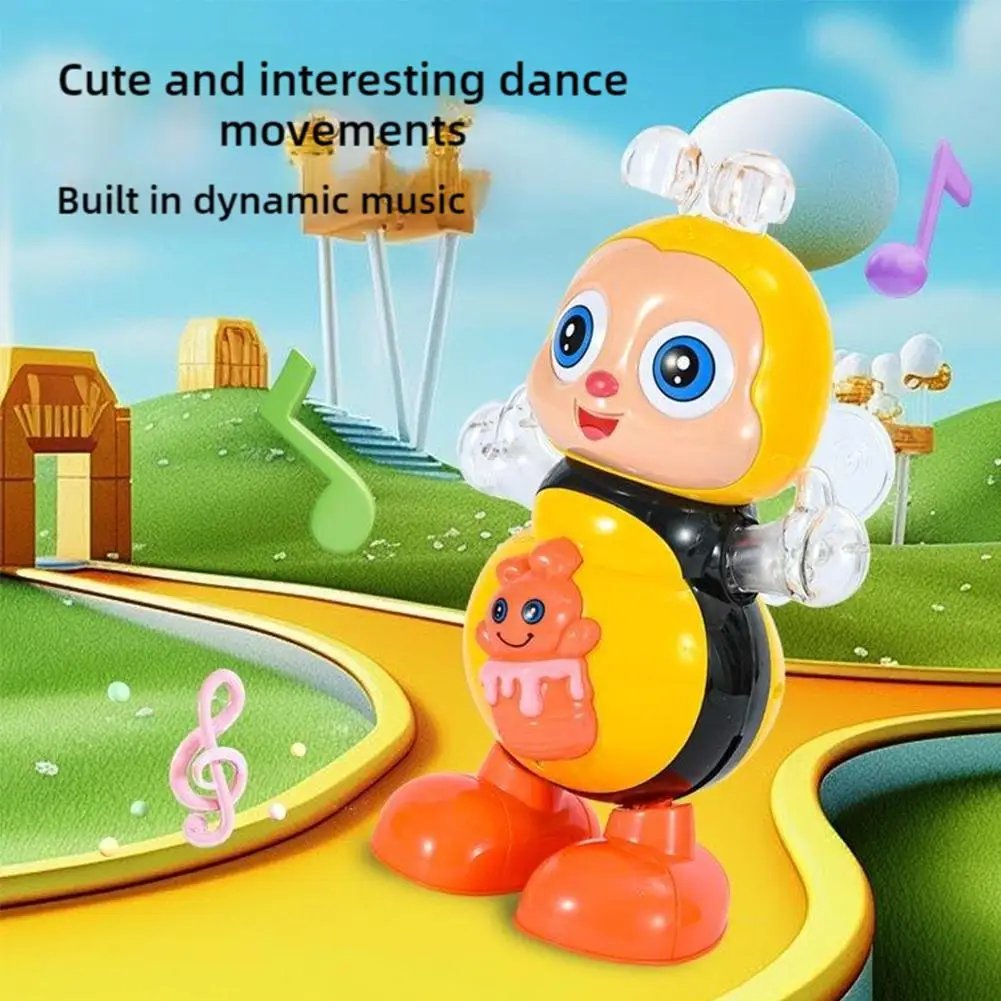 Dancing Bee Electric Toys Musical And Lights Electronic Cartoon Bee Preschool Learning Toys Dancing Animal Singing Toy